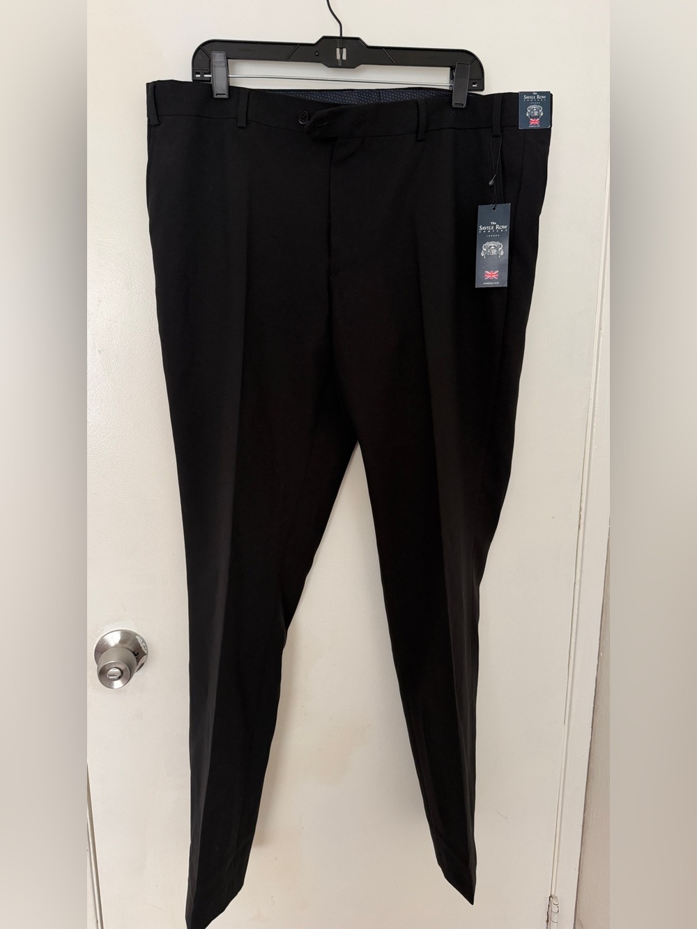 NWT The Savile Row Company Men's Black Dress Pants London